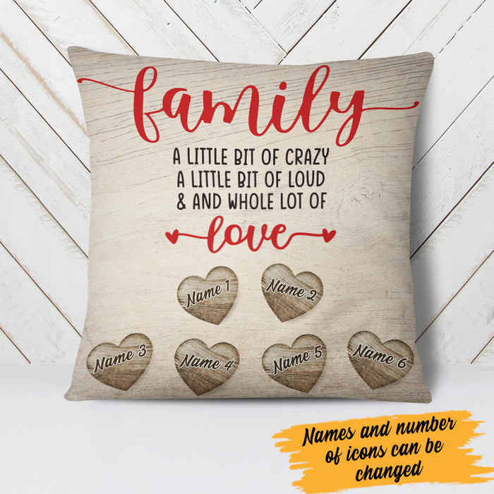 Personalized Family Whole Lot Of Love  Pillow DB72 29O60 (Insert Included) 1
