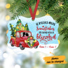 Personalized Couple Red Truck  Christmas Benelux Ornament NB291 85O36 1