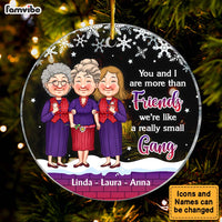 Personalized Christmas Gift For Friends Small Gang Circle Ornament 30456 thumb 1