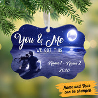 Personalized Couple Beach Moon Benelux Ornament NB137 81O60 thumb 1
