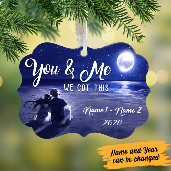 Personalized Couple Beach Moon Benelux Ornament NB137 81O60 1