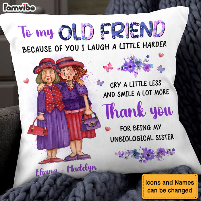 Personalized Gift For Friends My Unbiological Sister Pillow 30521 1