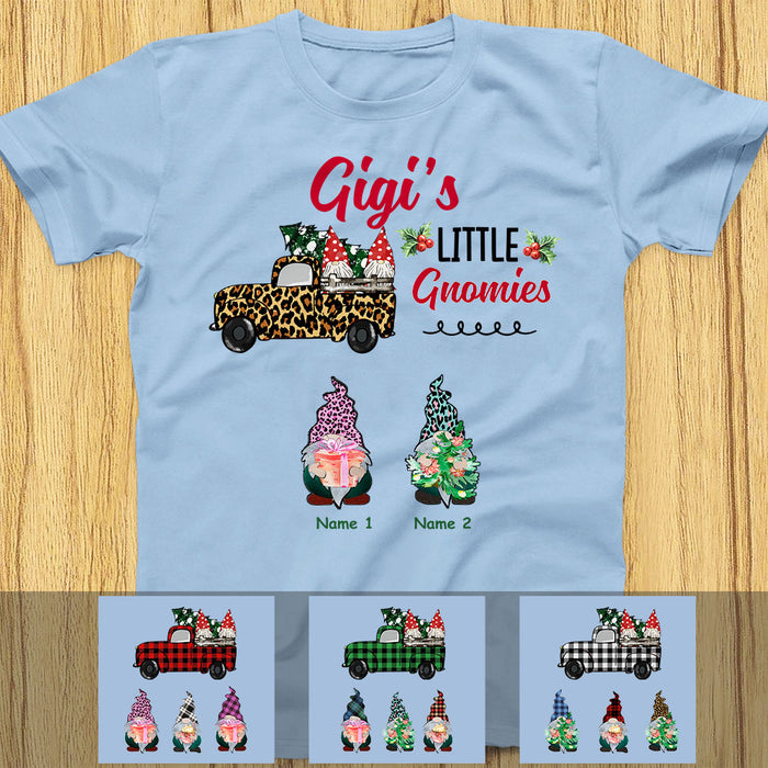 Personalized Grandma Gnomes In Red Truck Christmas T Shirt OB72 95O58 1