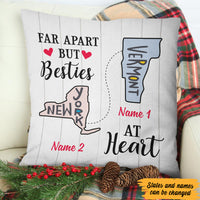 Personalized Besties At Heart Long Distance  Pillow SB2431 30O47 (Insert Included) thumb 1