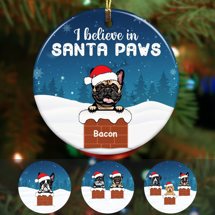 Personalized Santa Paw Dog Christmas  Ornament OB203 85O58 1