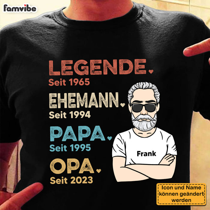 Personalized Gift For Grandpa German Opa Shirt - Hoodie - Sweatshirt 30288 1