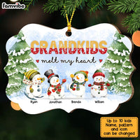 Personalized My Grandkids Melt My Heart Grandma Christmas Benelux Ornament OB81 23O28 thumb 1