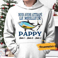 Personalized French Papa Grand-père Fishing Dad Grandpa Hoodie AP93 65O36 thumb 1