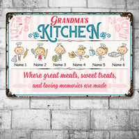 Personalized Kitchen Mom Grandma Metal Sign JL103 26O53 thumb 1