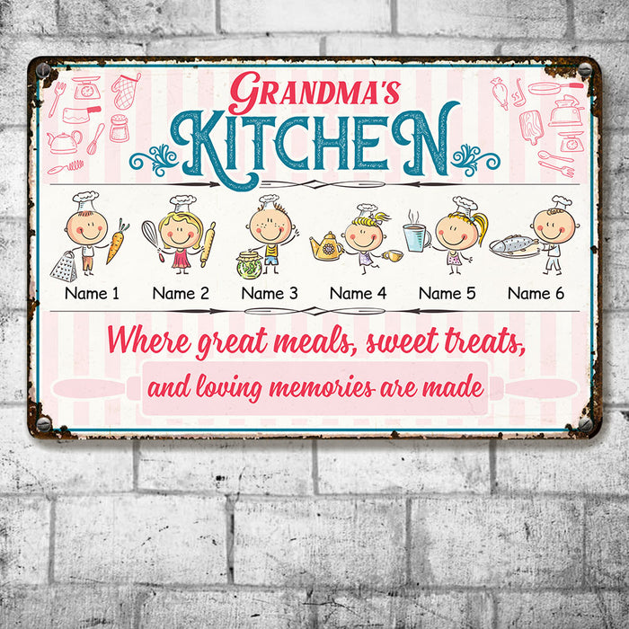 Personalized Kitchen Mom Grandma Metal Sign JL103 26O53 1