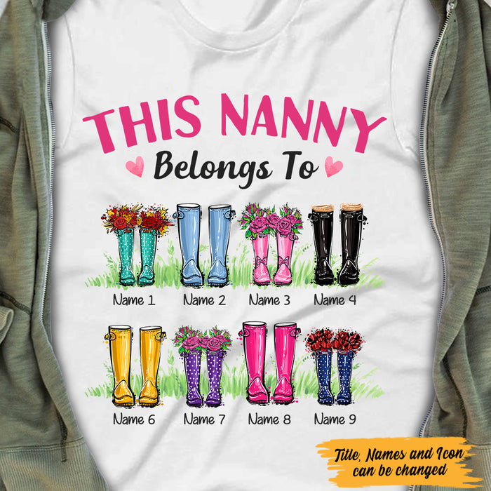 Personalized Mom Grandma Belongs To Boots T Shirt AP11 30O47 1