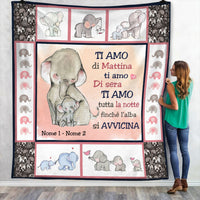 Personalized Elephant Grandma Italian Elefante Nonna Blanket AP146 26O34 thumb 1
