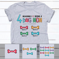 Personalized Reason I Love Being Dog Mom Pattern T Shirt FB11 30O53 thumb 1