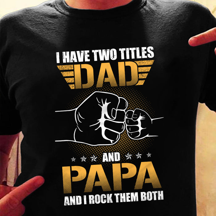 Dad And Papa Title T Shirt  DB211 81O36 1