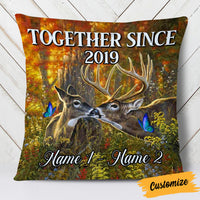 Personalized Deer Hunting Couple Pillow DB34 87O53 thumb 1