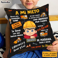 Personalized Gift For Grandson Construction Spanish Hug This Pillow 30723 thumb 1
