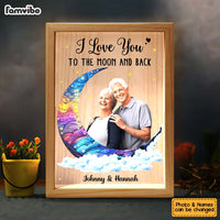 Personalized Couple Gift I Love You To The Moon And Back Picture Frame Light Box 31308 thumb 1