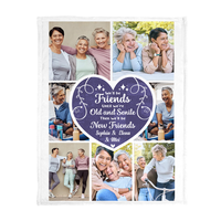 Personalized  Gift For Friends Upload Photo We'll Be Friends Until We're Old And Senile Blanket 26531 thumb 1
