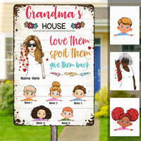 Personalized Mom Grandma Love Spoil Metal Sign JL62 30O57 thumb 1