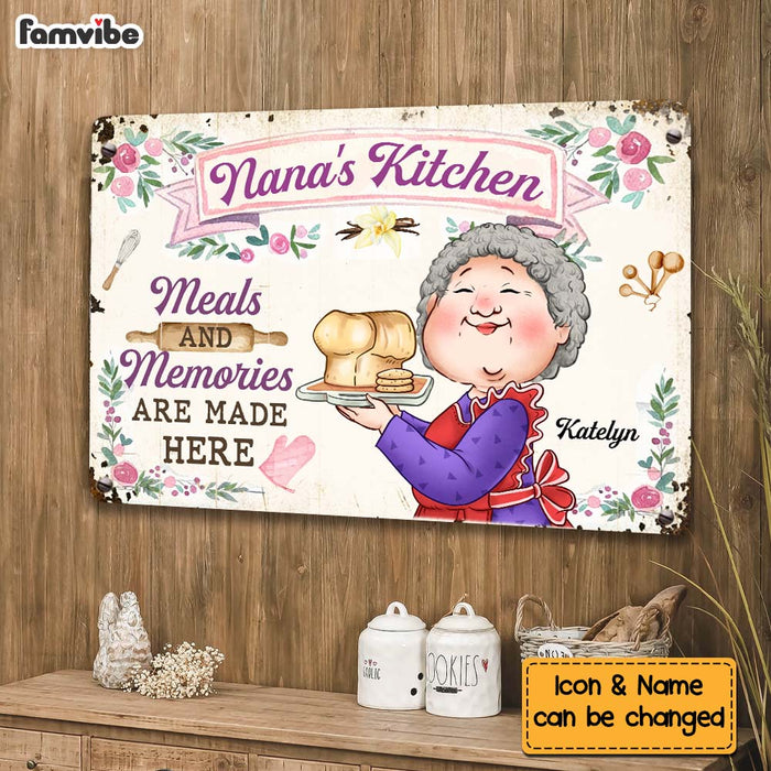 Personalized Gift For Grandma Cooking Baking Nana's Kitchen Metal Sign 31624 1