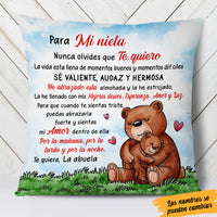 Personalized Grandma Bear Mamá Abuela Spanish Pillow AP281 30O57 (Insert Included) thumb 1