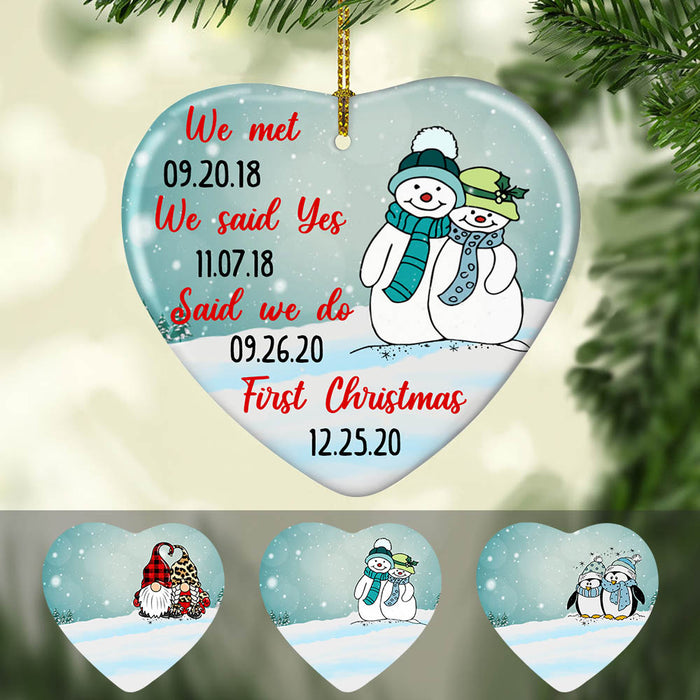 Personalized Couple First Christmas  Ornament OB73 85O60 1