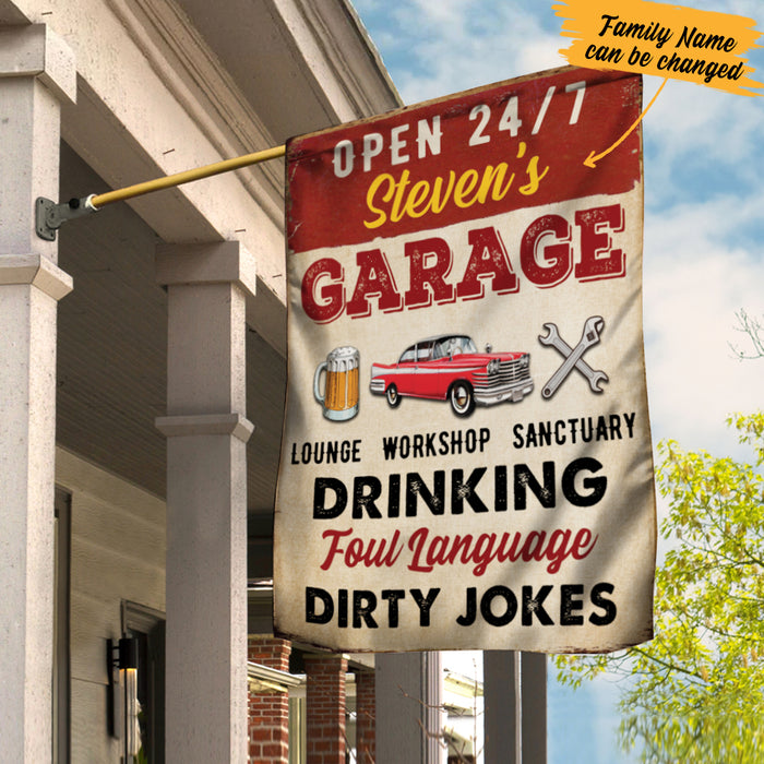 Personalized Garage Home Bar Flag AG172 26O57 1