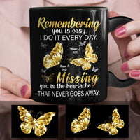 Personalized Butterflies Memorial Mom Dad Mug AP75 67O60 thumb 1