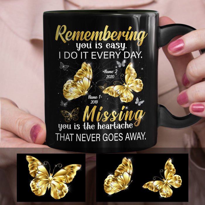 Personalized Butterflies Memorial Mom Dad Mug AP75 67O60 1