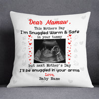 Personalized Baby Snuggled Up In Love Of Mom Pillow MR51 65O53 (Insert Included) thumb 1