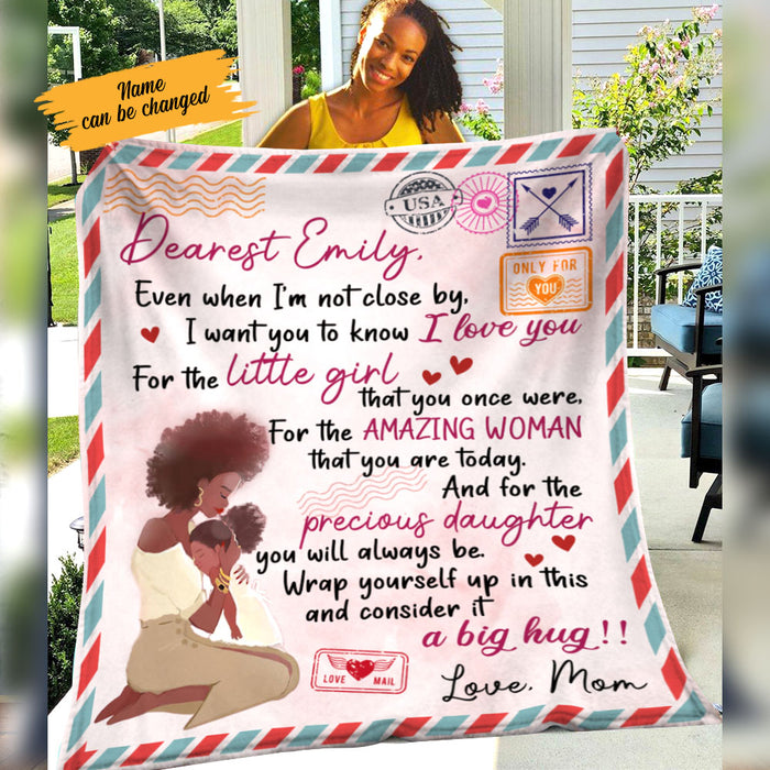 Personalized To My Daughter Letter Fleece Blanket AG51 29O58 1