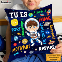 Personalized French Gift For Grandson Astronaut Outer Space Tu Es Pillow 30736 thumb 1