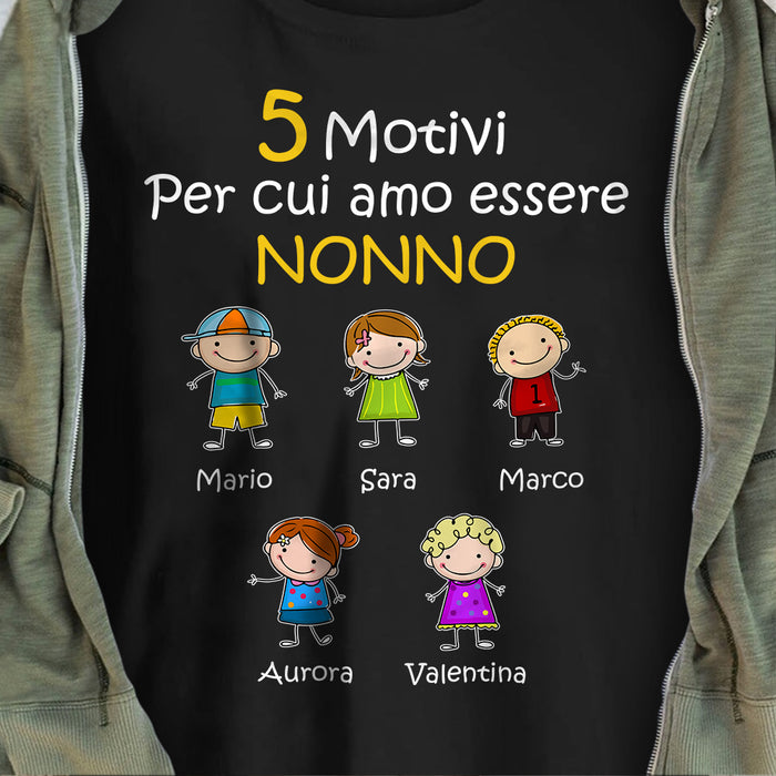 Personalized Grandpa Grandma Reason Italian Nonno Nonna Shirt - Hoodie - Sweatshirt AP135 81O34 1