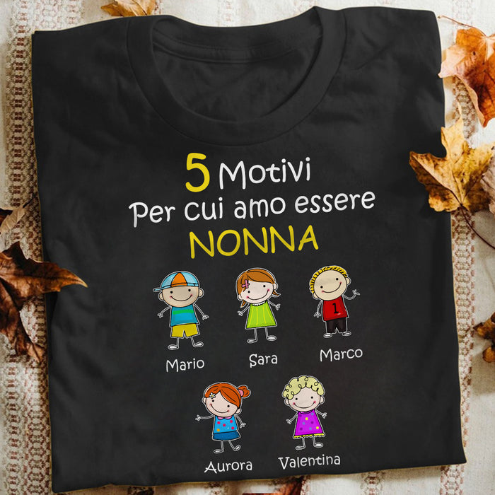 Personalized Grandpa Grandma Reason Italian Nonno Nonna Shirt - Hoodie - Sweatshirt AP135 81O34 1