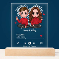 Personalized Custom Song Couples Plaque LED Lamp Night Light 22918 thumb 1