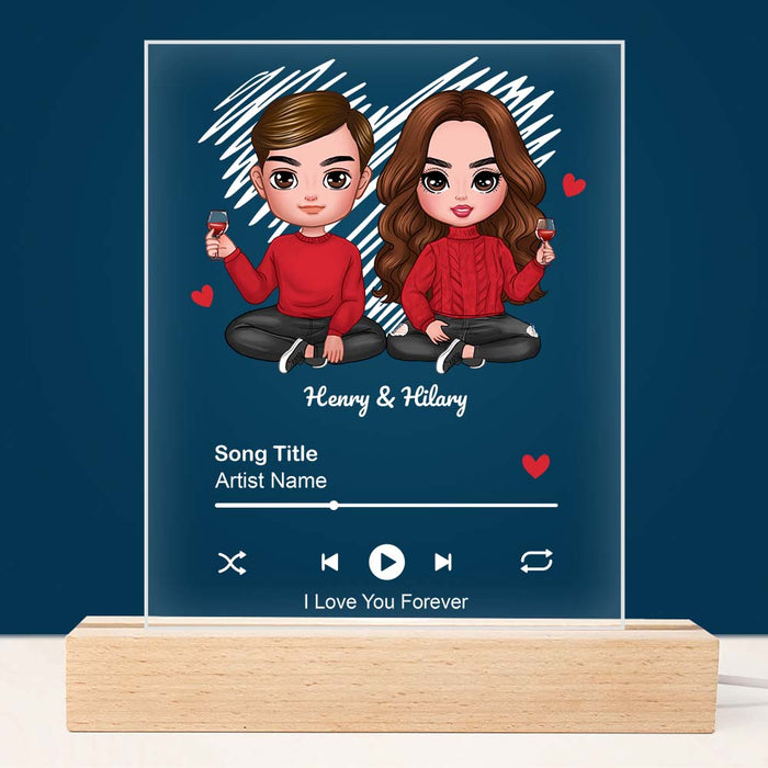 Personalized Custom Song Couples Plaque LED Lamp Night Light 22918 1