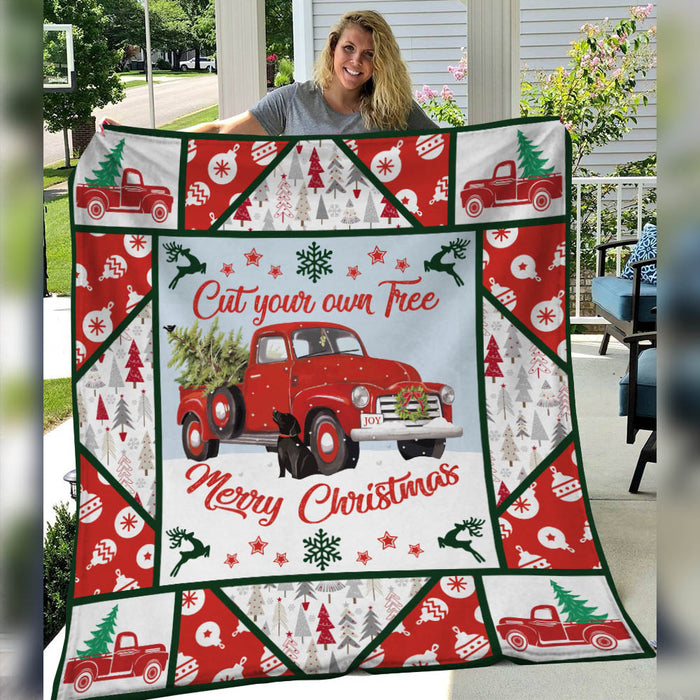 Red truck christmas discount blanket