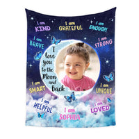 Personalized Gift For Granddaughter Moon Photo Custom Blanket 31417 thumb 1