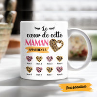 Personalized Mom Grandma Heart French Maman Grand-mère Cœur Mug AP124 95O47 thumb 1