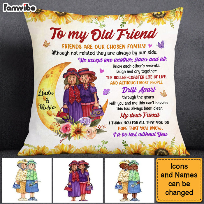 Personalized Gift To My Old Friend Sunflower Pillow 30418 1