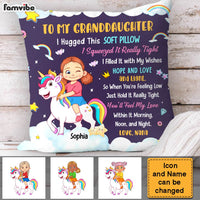 Personalized Gift For Granddaughter Unicorn Hug This Pillow 30805 thumb 1