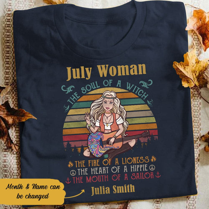 Personalized Hippie July Woman T Shirt JN191 67O58 1