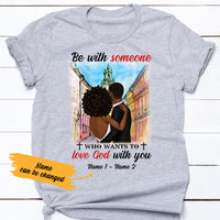 Personalized Love God BWA Couple Christian T Shirt SB171 65O58 thumb 1