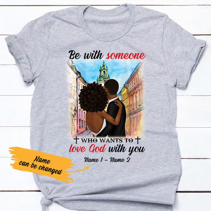 Personalized Love God BWA Couple Christian T Shirt SB171 65O58 1