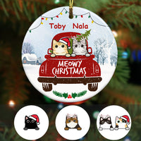 Personalized Meowy Christmas Cat Christmas  Ornament OB222 30O34 thumb 1