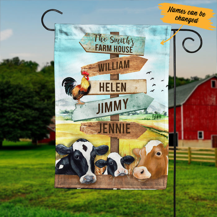 Personalized Family Street Sign Farm House Flag JL281 95O34 1