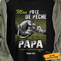 Personalized Dad Fishing  French Papa Pêche T Shirt AP94 26O53 thumb 1