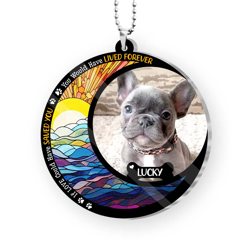 Personalized Gift For Dog Lovers If Love Could Have Saved You Transparent Acrylic Car Ornament 31554 Primary Mockup