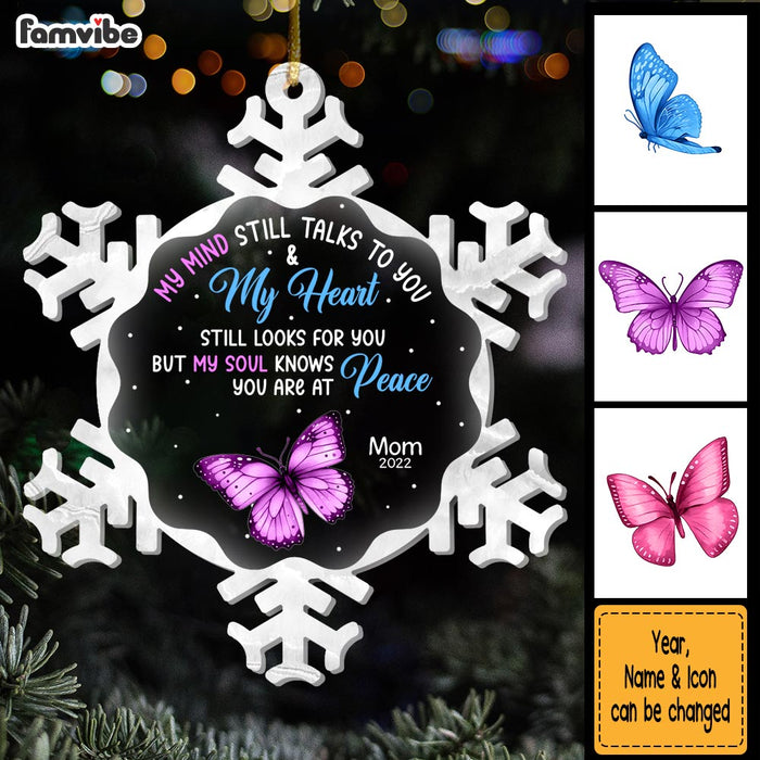 Personalized Memorial Butterfly My Mind My Heart My Soul Ornament 30009 1