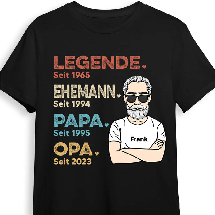 Personalized Gift For Grandpa German Opa Shirt - Hoodie - Sweatshirt 30288 1